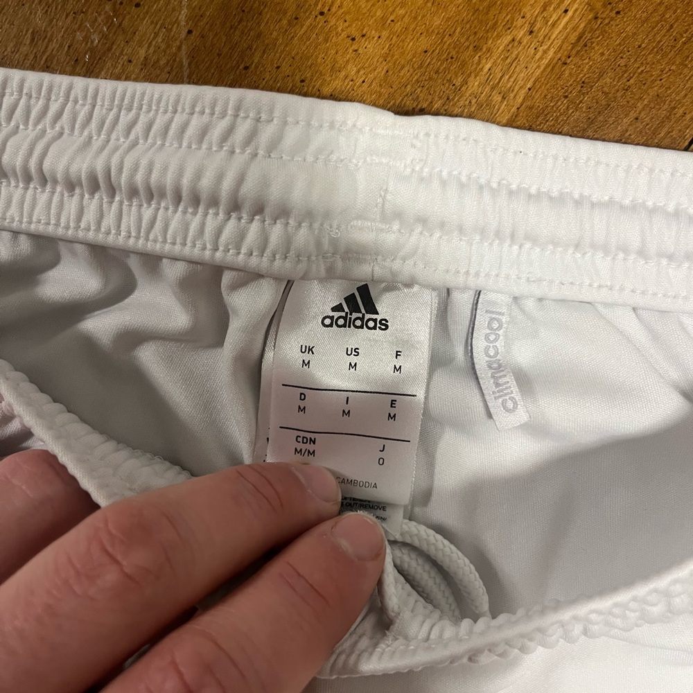 adidas White Men's Athletic Shorts - Picture 5 of 9
